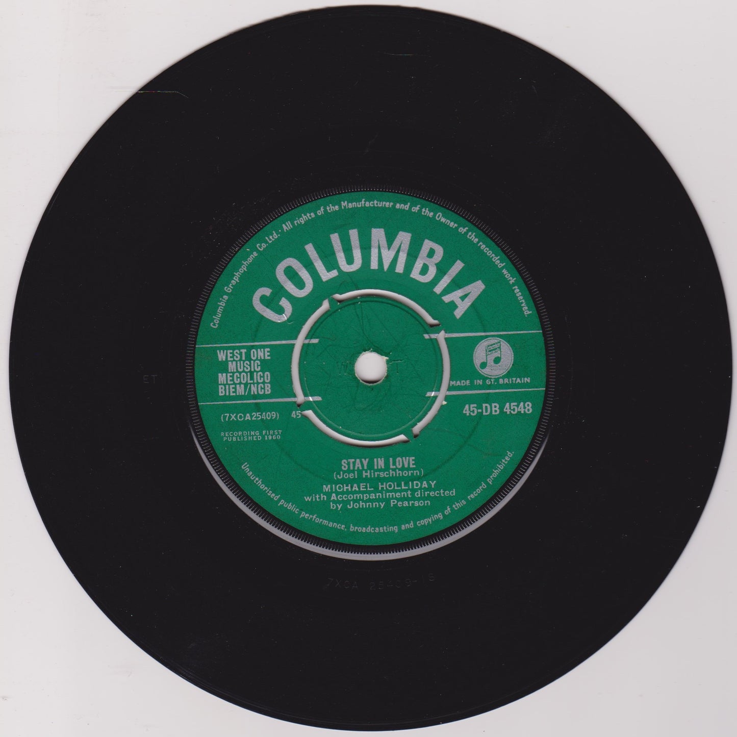 Michael Holliday – Stay In Love (Columbia 1960) 7" vinyl single VG/-