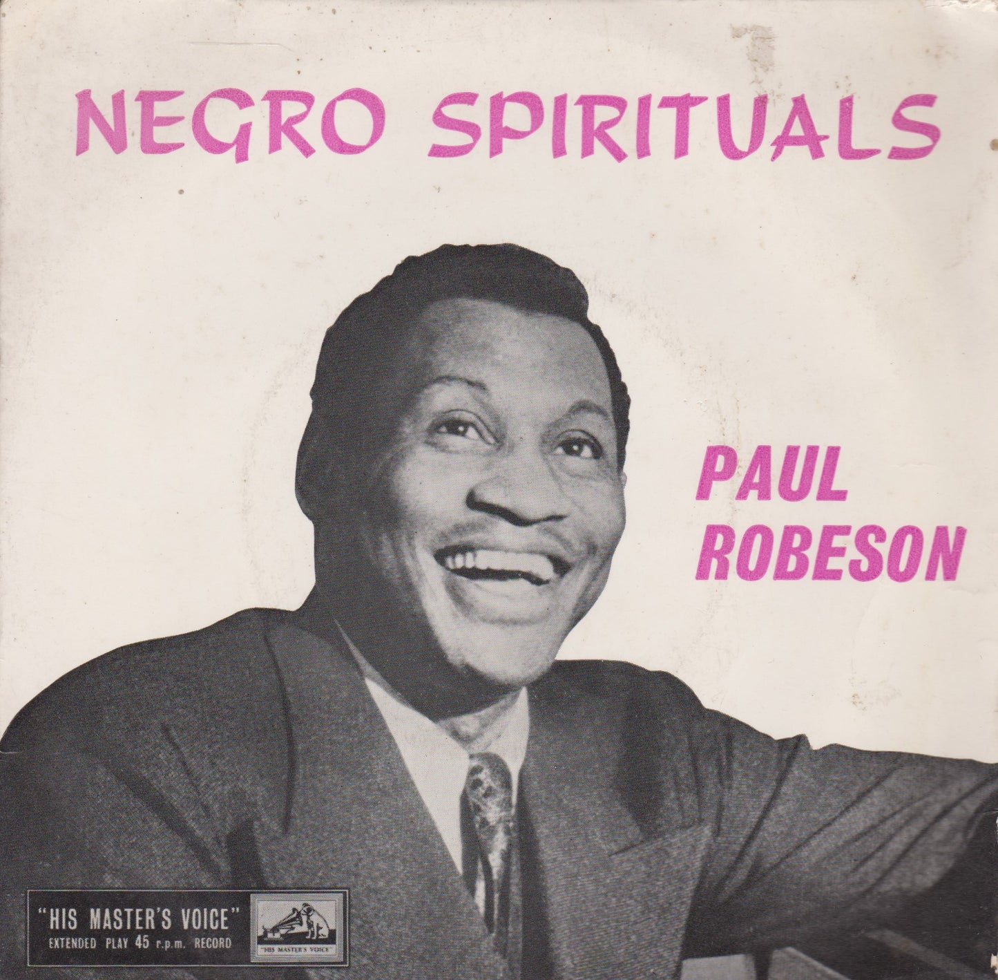 Paul Robeson – Negro Spirituals (HMV 1959) 7" vinyl P/S EP G+/VG