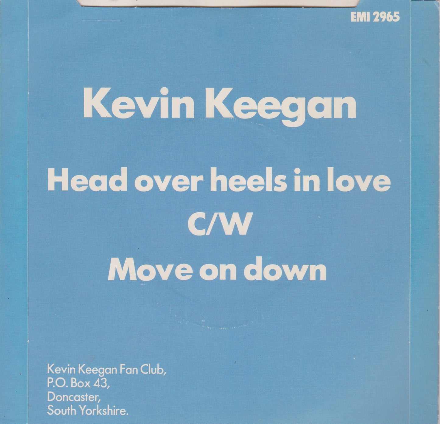 Kevin Keegan ‎– Head Over Heels In Love (EMI 1979) 7" vinyl P/S single VG/VG