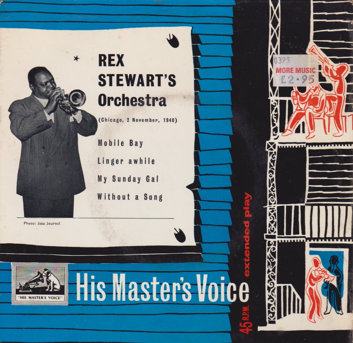 Rex Stewart And His Orchestra ‎– Rex Stewart's Orchestra (Chicago, 2nd November 1940) 7" vinyl P/S EP VG/VG