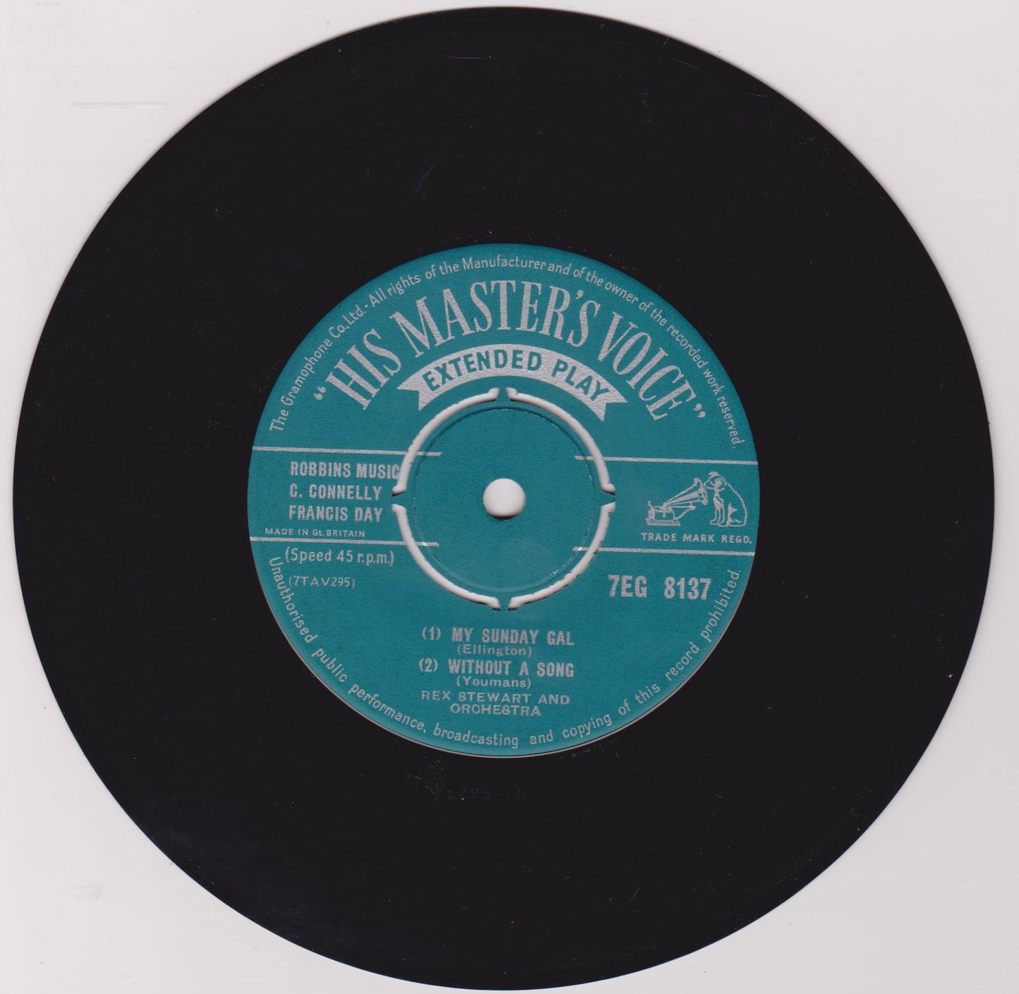 Rex Stewart And His Orchestra ‎– Rex Stewart's Orchestra (Chicago, 2nd November 1940) 7" vinyl P/S EP VG/VG