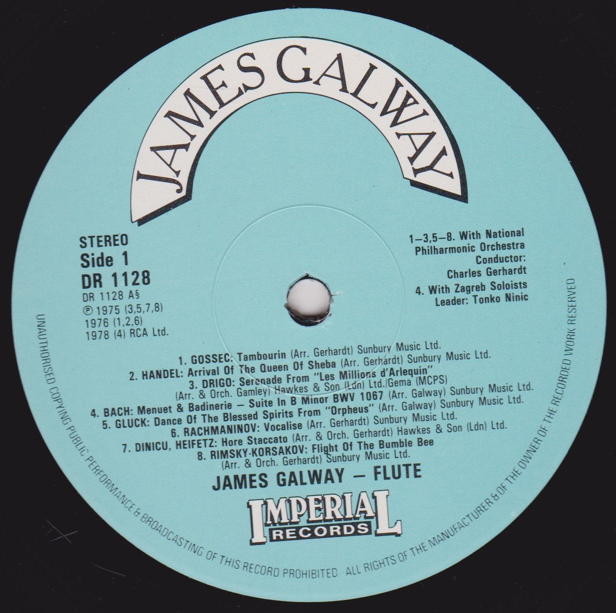 James Galway ‎– James Galway (Imperial 1981) 2x12" vinyl LP VG/VG