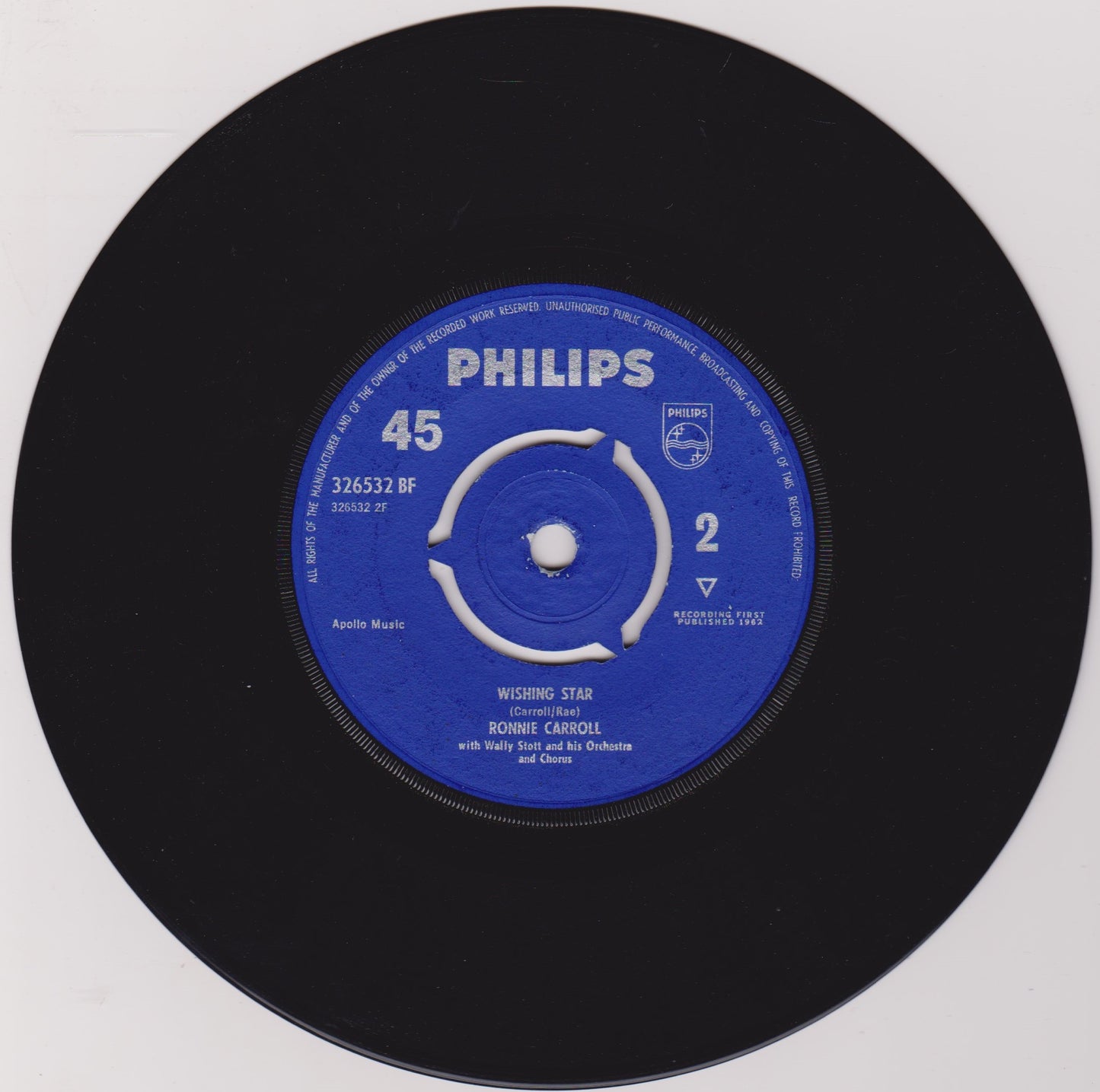 Ronnie Carroll ‎– Roses Are Red (My Love) (Philips 1962) 7" vinyl single VG/-