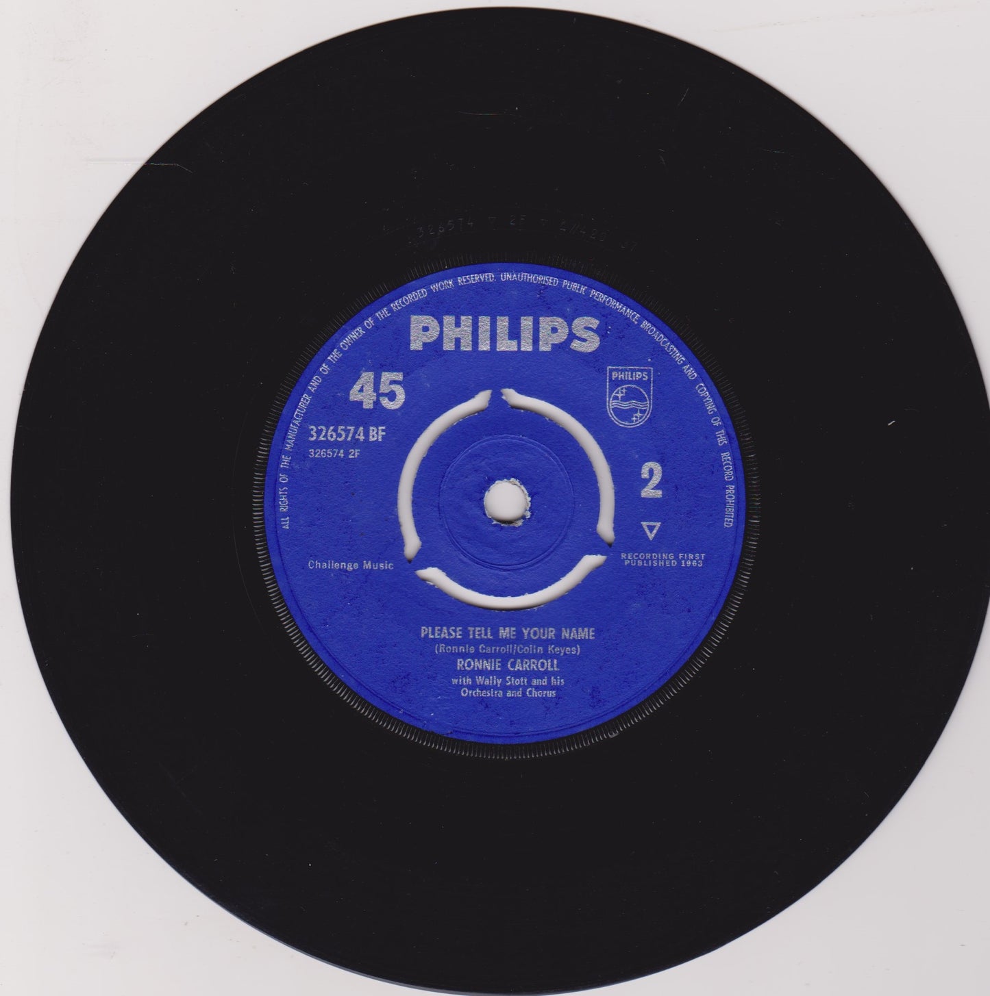 Ronnie Carroll ‎– Say Wonderful Things (Philips 1963) 7" vinyl single VG/-