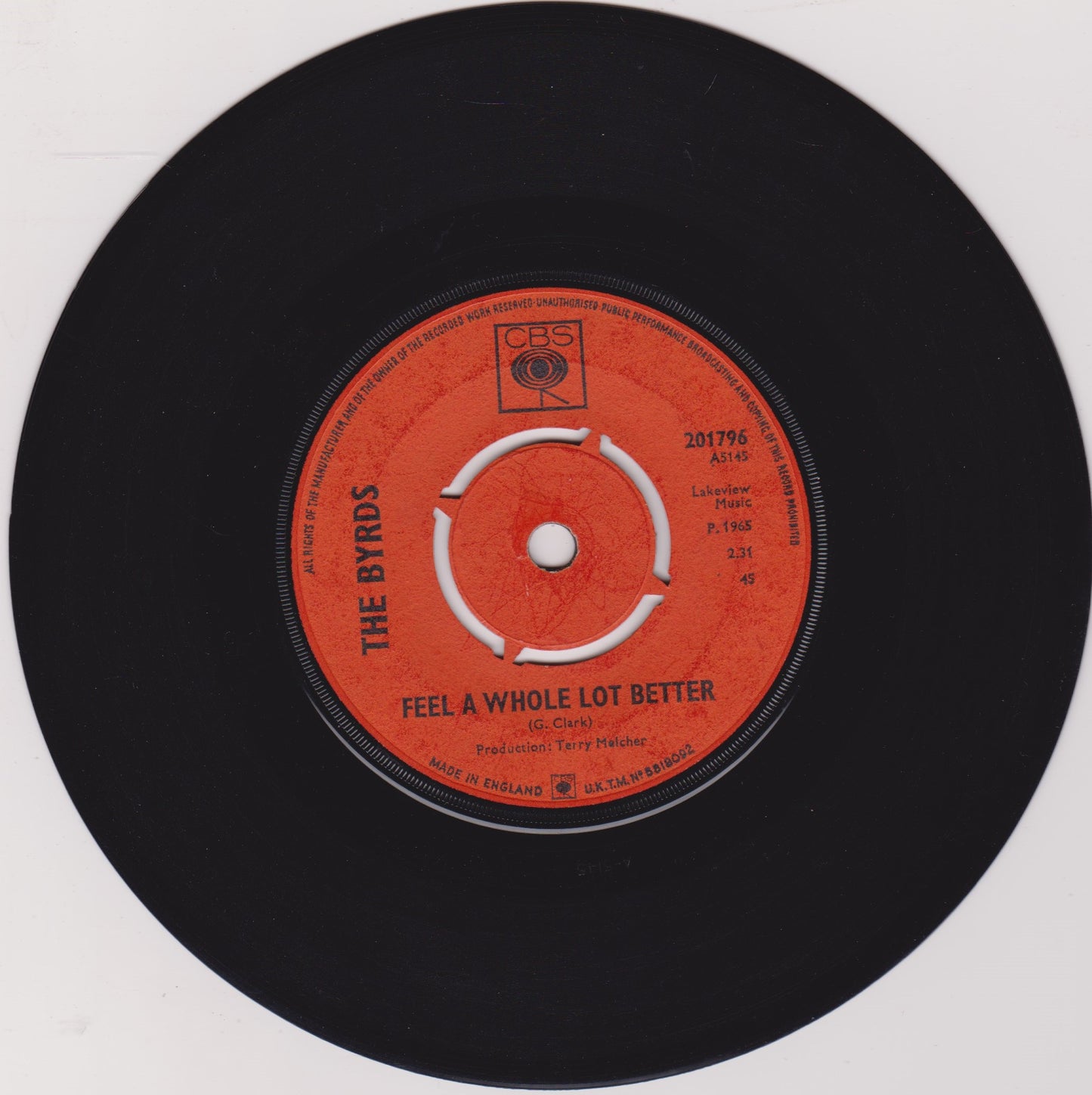 The Byrds ‎– All I Really Want To Do (CBS 1965) 7" vinyl single VG/-