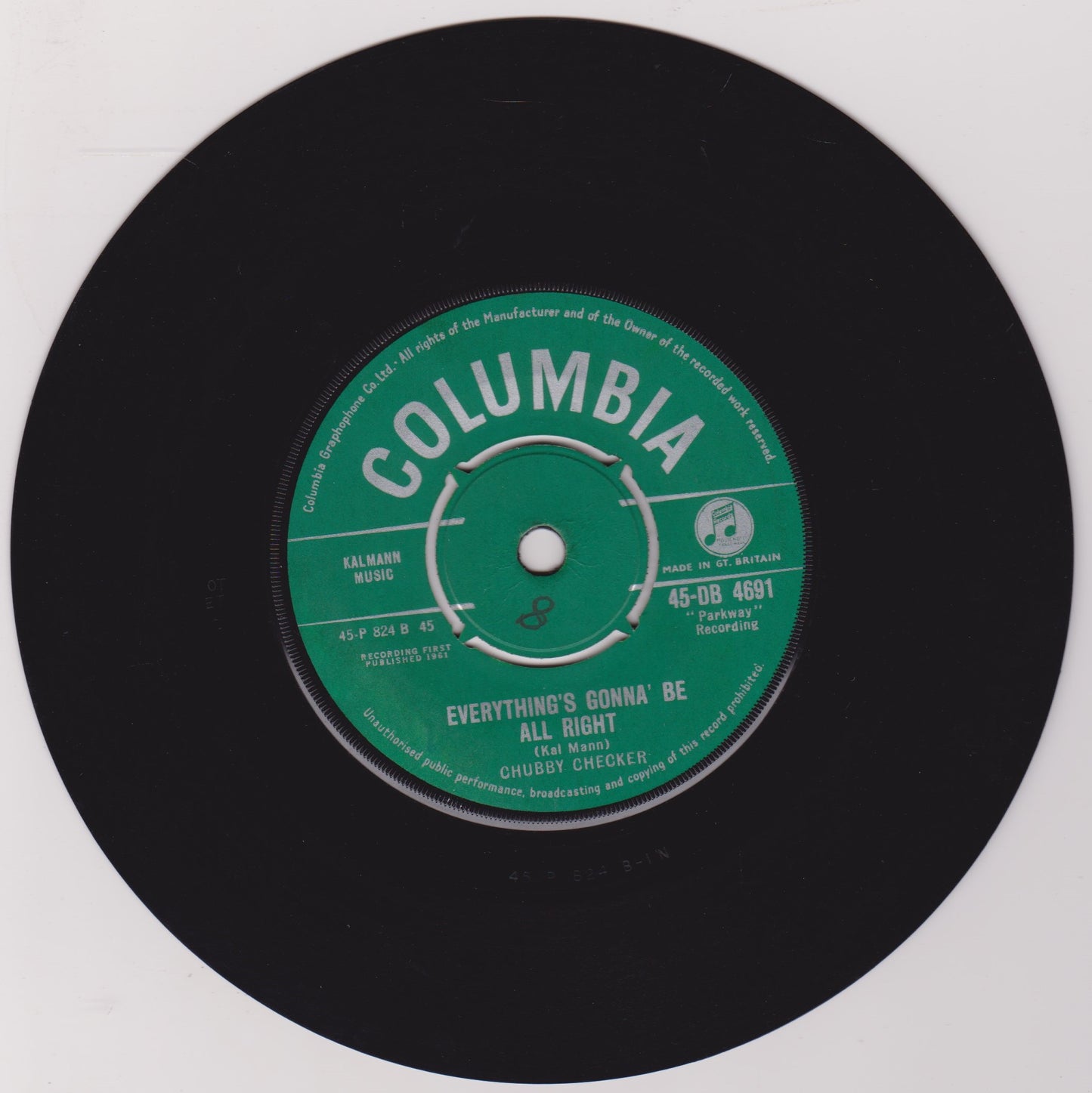 Chubby Checker ‎– Let's Twist Again (Columbia 1961) 7" vinyl single VG/-