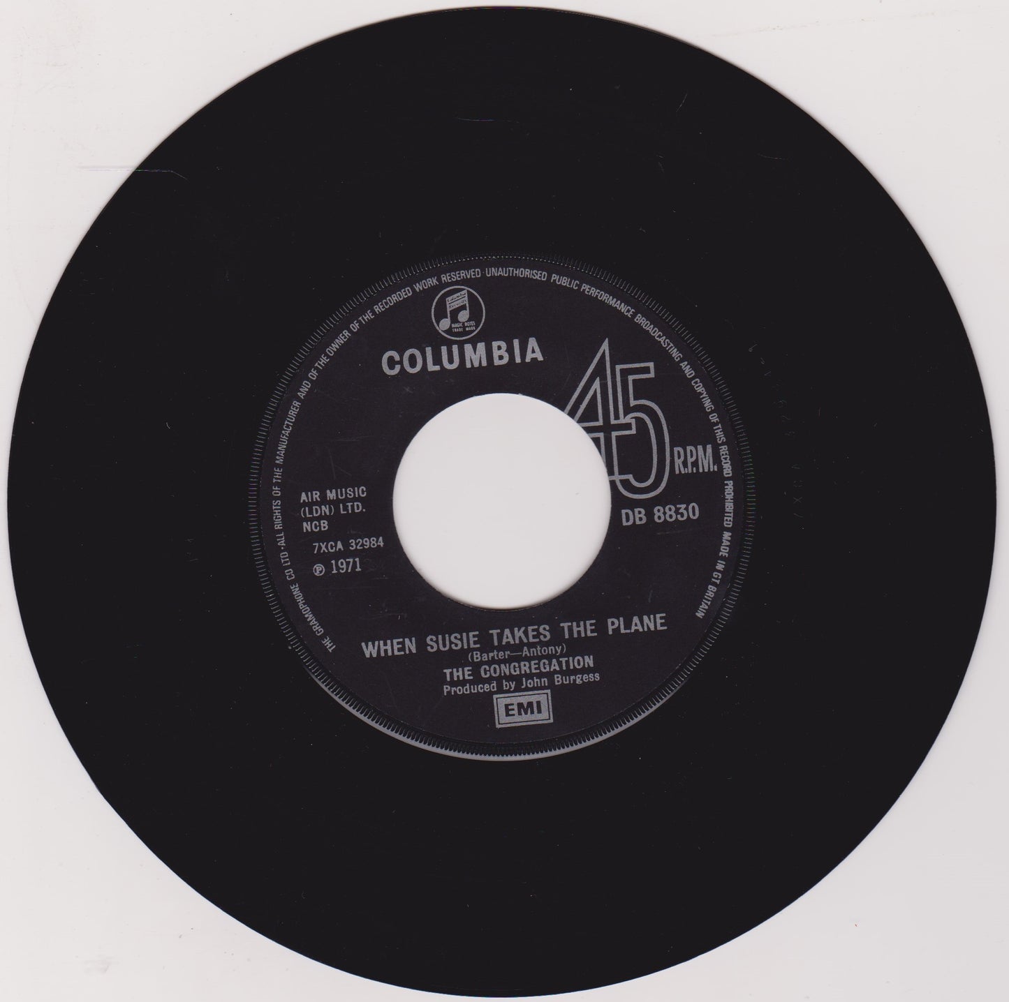 The Congregation – Softly Whispering I Love You (Columbia 1971) 7" vinyl single VG/- jukebox