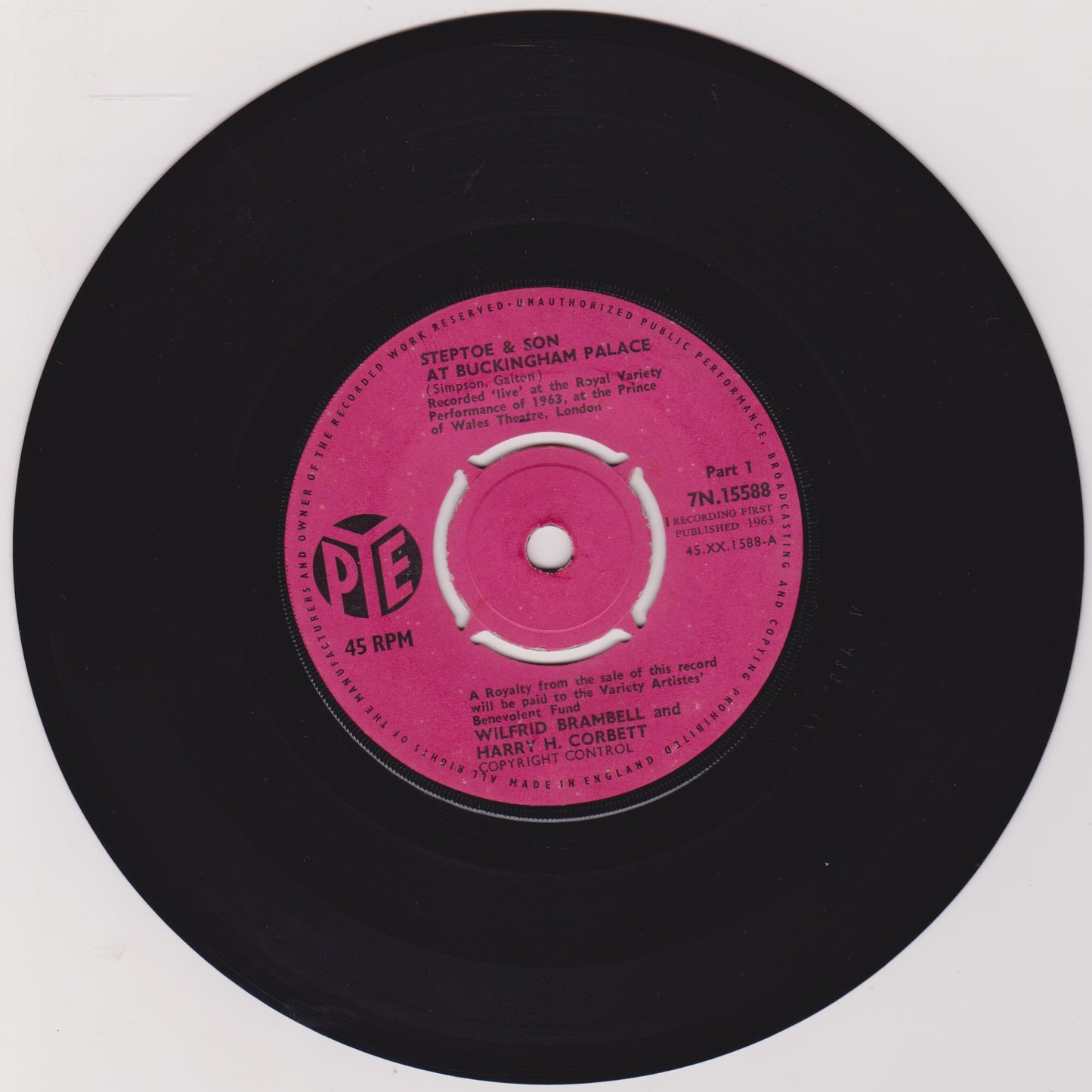 Wilfrid Brambell And Harry H. Corbett ‎– Steptoe & Son At Buckingham Palace 7" vinyl single VG/VG