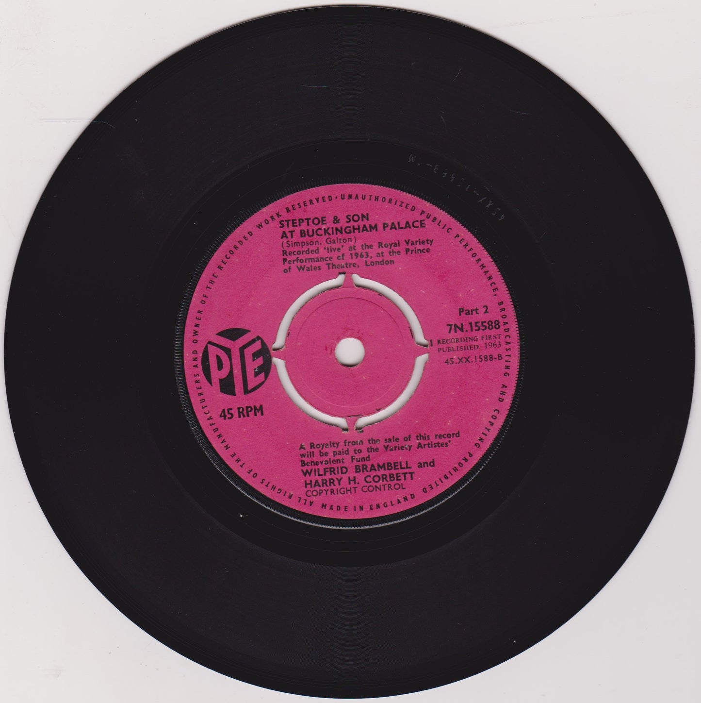 Wilfrid Brambell And Harry H. Corbett ‎– Steptoe & Son At Buckingham Palace 7" vinyl single VG/VG