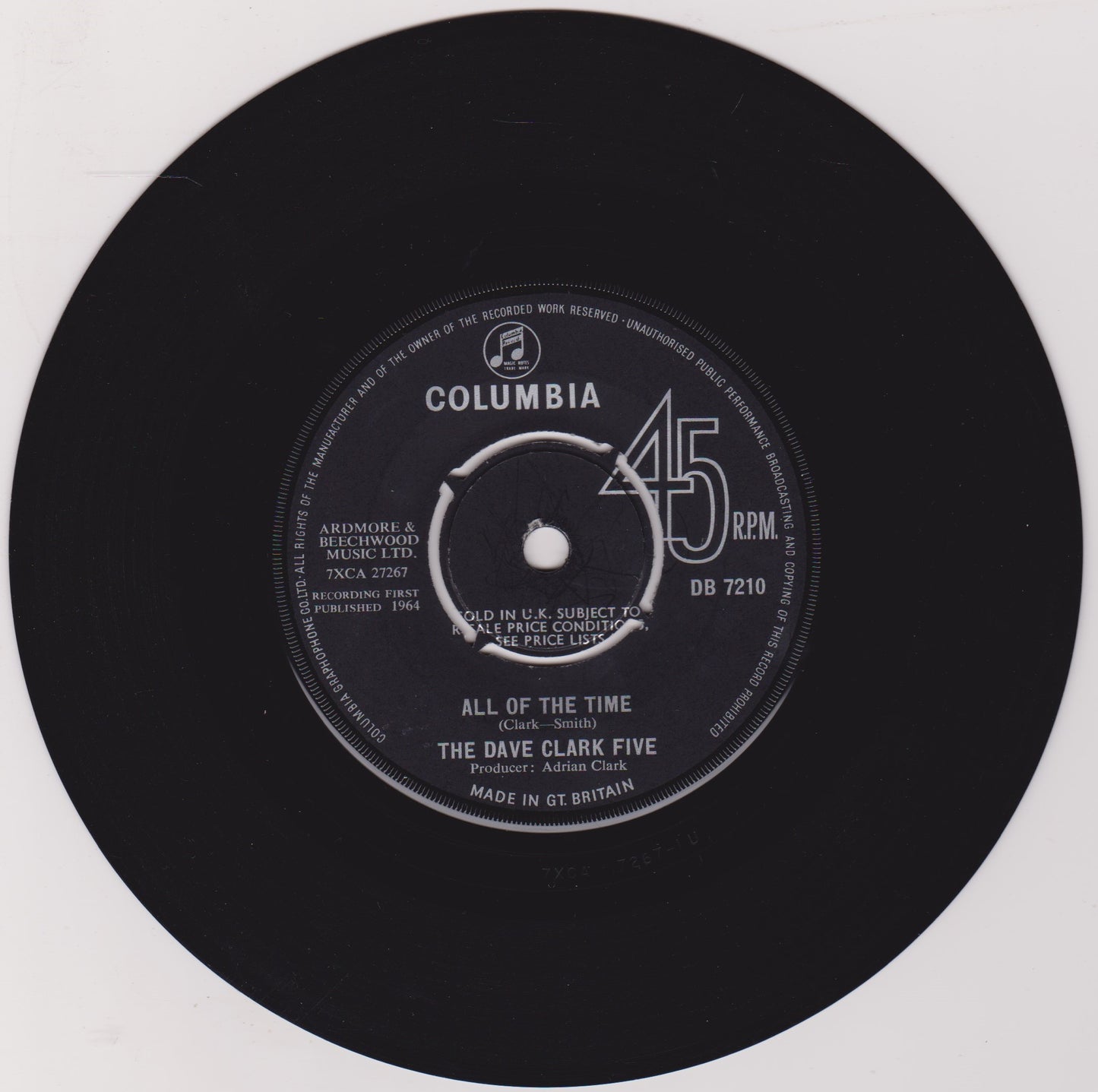 The Dave Clark Five ‎– Bits And Pieces (Columbia 1964) 7" vinyl single VG/-