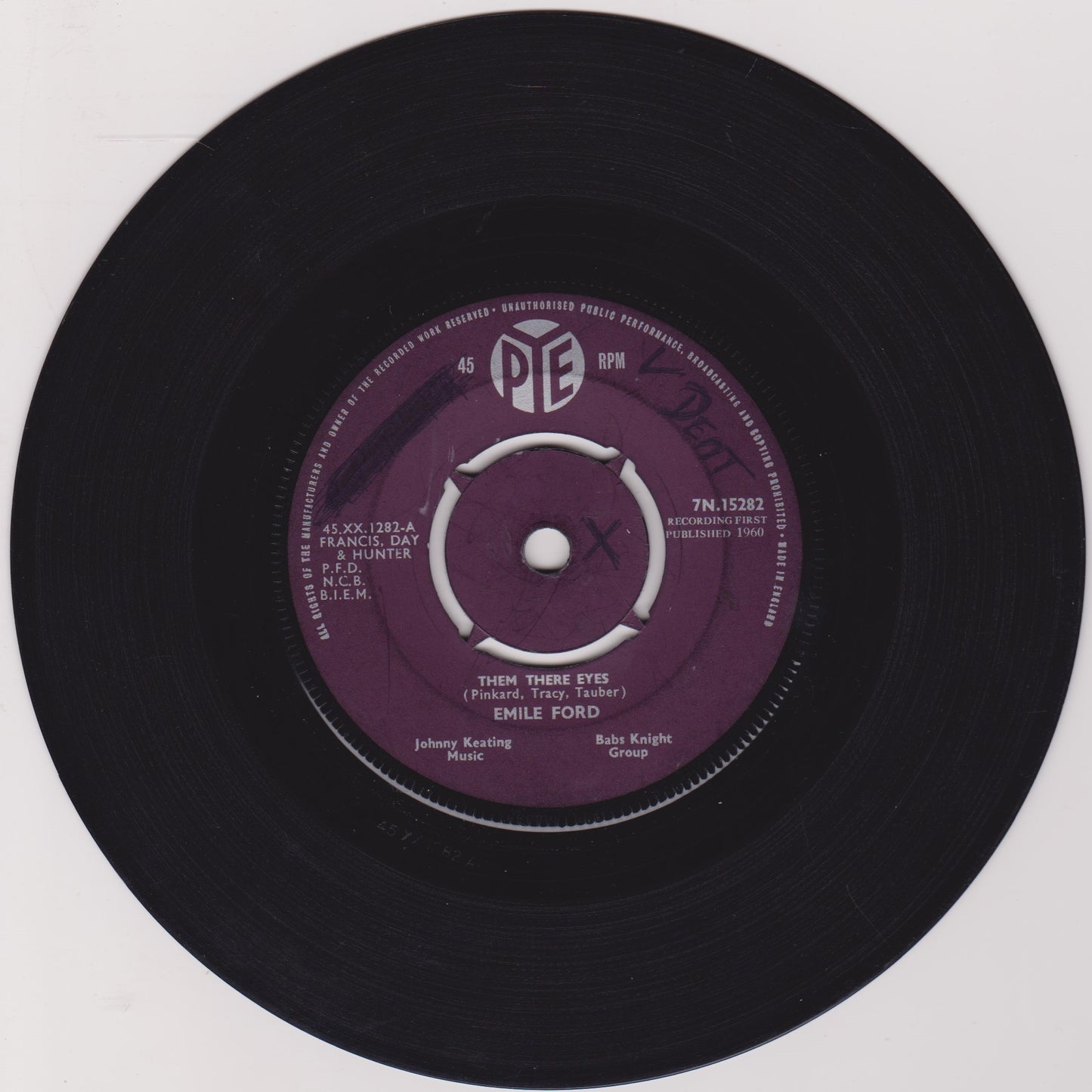 Emile Ford ‎– Them There Eyes (Pye 1960) 7" vinyl single VG/-