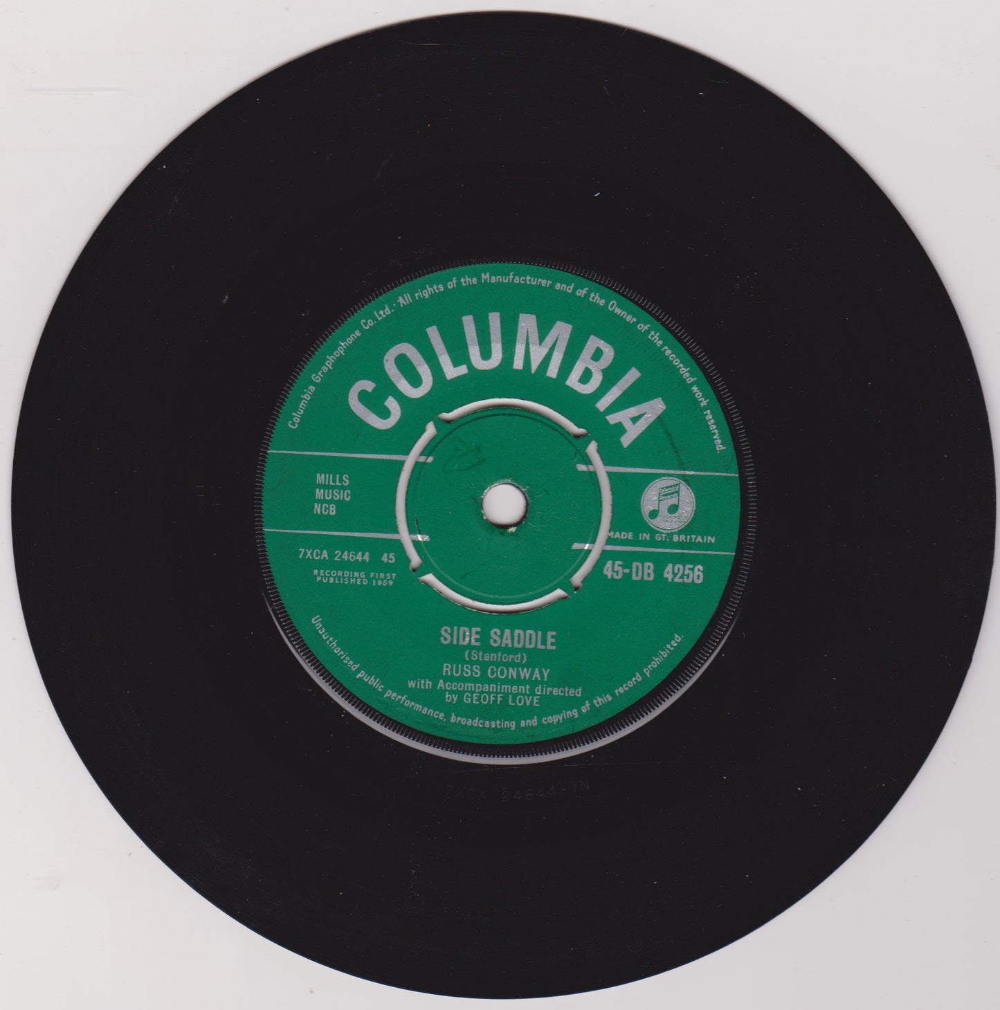 Russ Conway – Side Saddle (Columbia, 1959) 7" vinyl VG/-