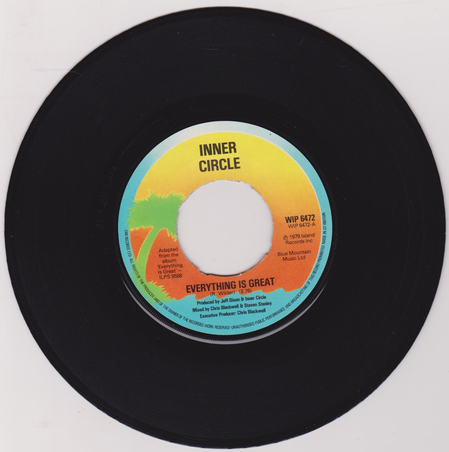 Inner Circle ‎– Everything Is Great (Island 1979) 7" vinyl single VG/- jukebox