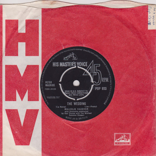 Malcolm Vaughan ‎– The Wedding (HMV) 7" vinyl single VG/VG repress