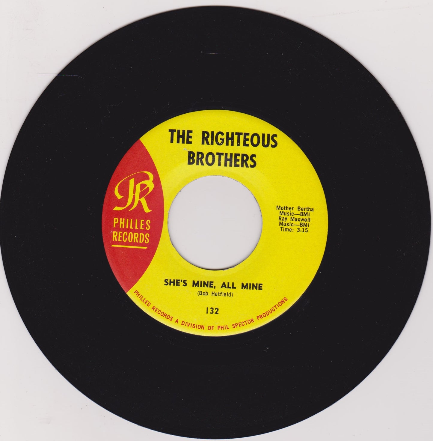 The Righteous Brothers ‎– The White Cliffs Of Dover (Philles 1966) 7" vinyl US single VG/VG jukebox mislabel