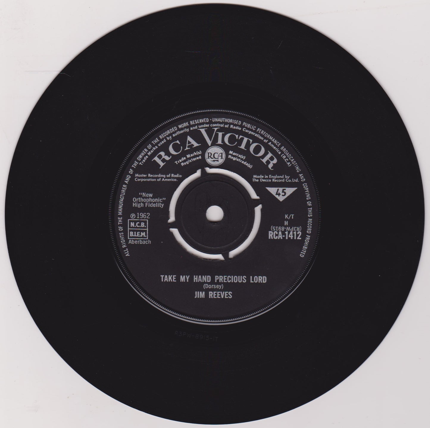 Jim Reeves ‎– This World Is Not My Home (RCA 1962) 7" vinyl single VG/-