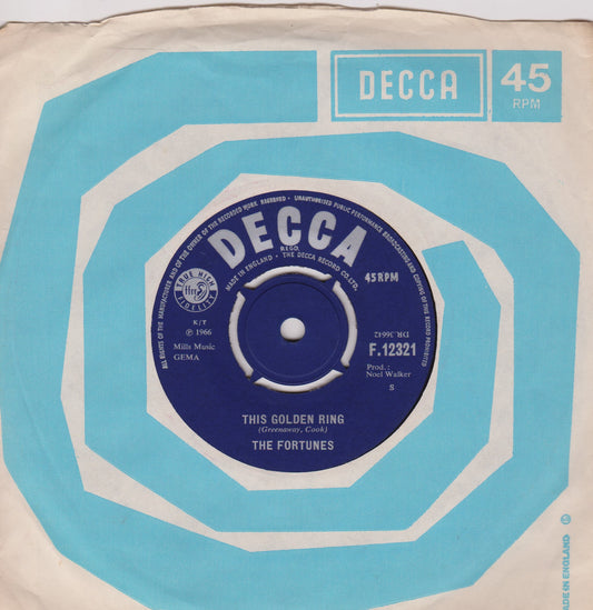 The Fortunes – This Golden Ring (Decca 1966) 7" vinyl single VG/VG