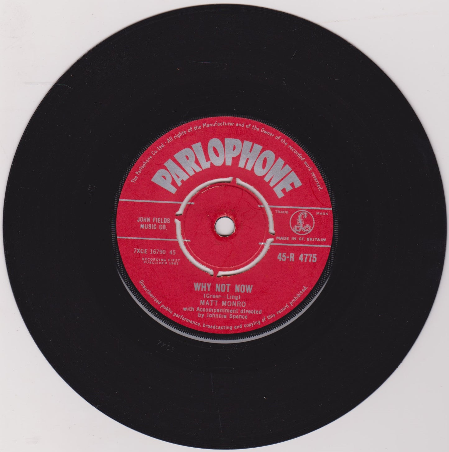 Matt Monro – Can This Be Love (Parlophone 1961) 7" vinyl single VG/-