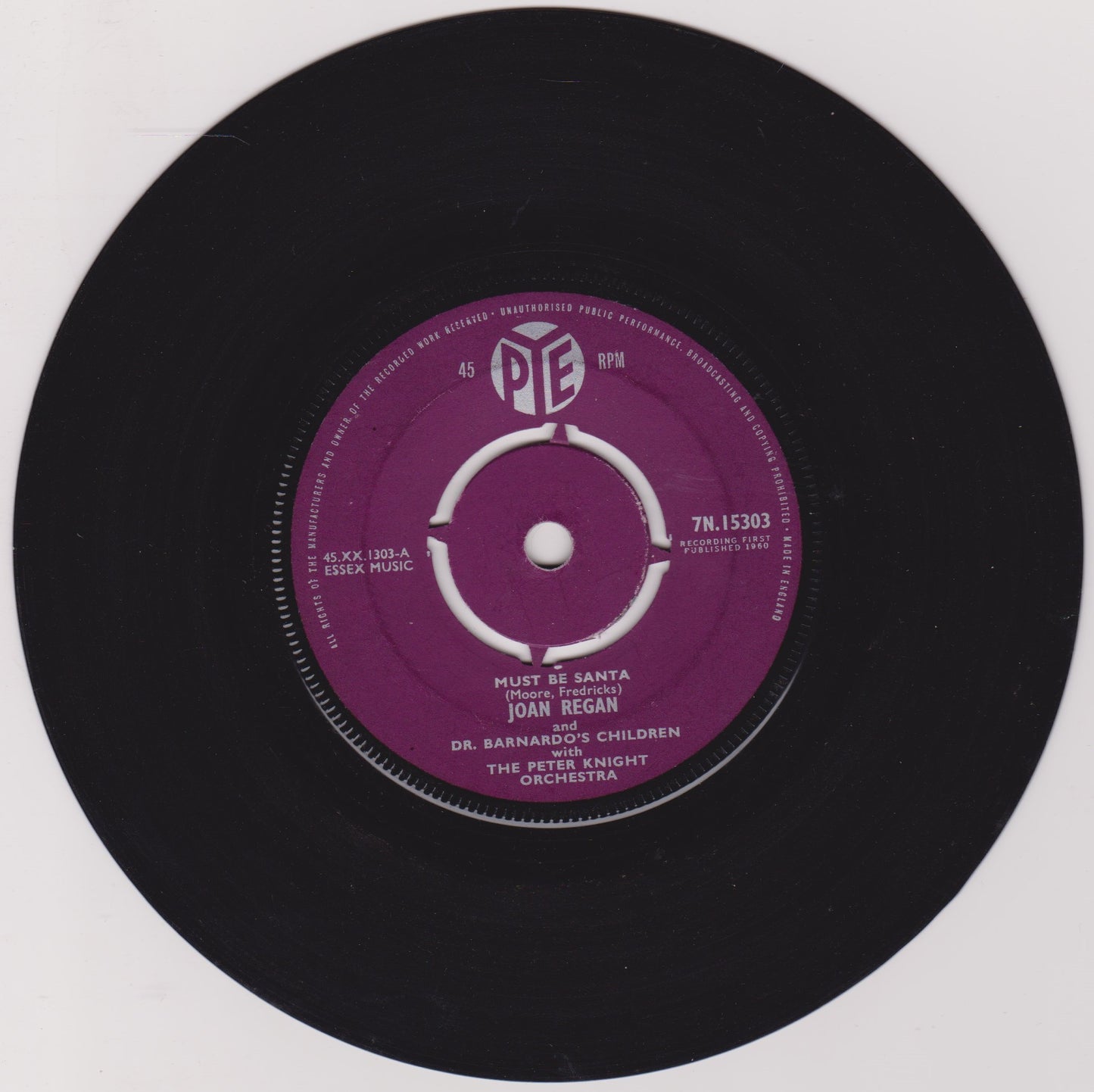 Joan Regan – Must Be Santa (Pye 1960) 7" vinyl single G+/-