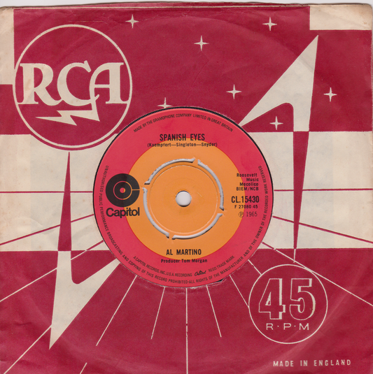 Al Martino – Spanish Eyes (Capitol) 7" vinyl single VG/- reissue