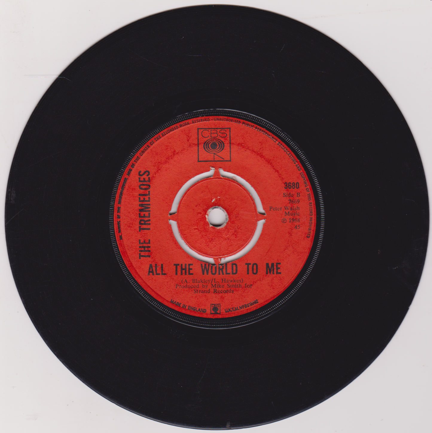 The Tremeloes - My Little Lady (CBS 1968) 7" vinyl single G+/-