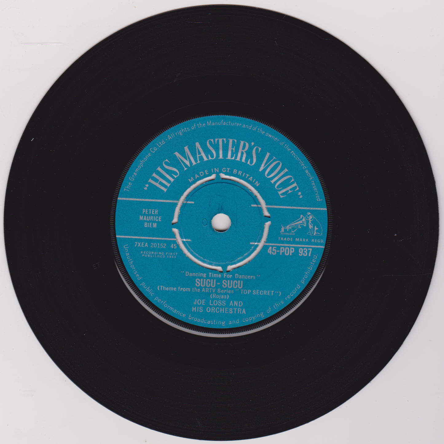 Joe Loss & His Orchestra ‎– Sucu Sucu (HMV 1961) 7" vinyl single VG/-