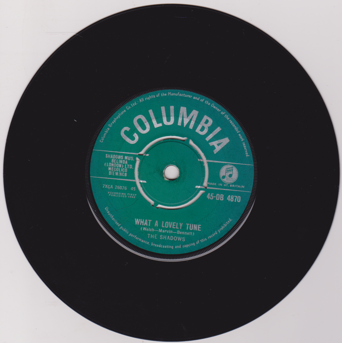 The Shadows - Guitar Tango (Columbia 1962) 7" vinyl single VG/-