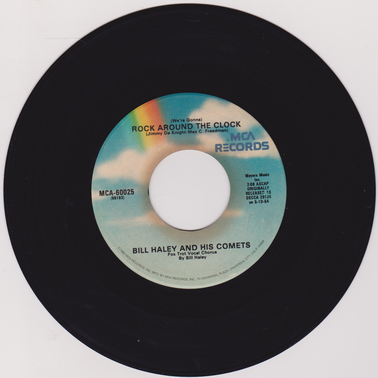 Bill Haley And His Comets ‎– (We're Gonna) Rock Around The Clock (MCA) 7" US vinyl single VG/- RE