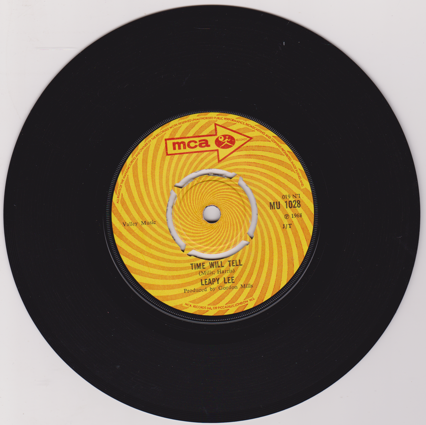 Leapy Lee ‎– Little Arrows (MCA 1968) 7" vinyl single VG/-