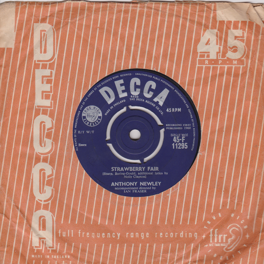 Anthony Newley - Strawberry Fair (Decca 1960) 7" vinyl single VG/VG