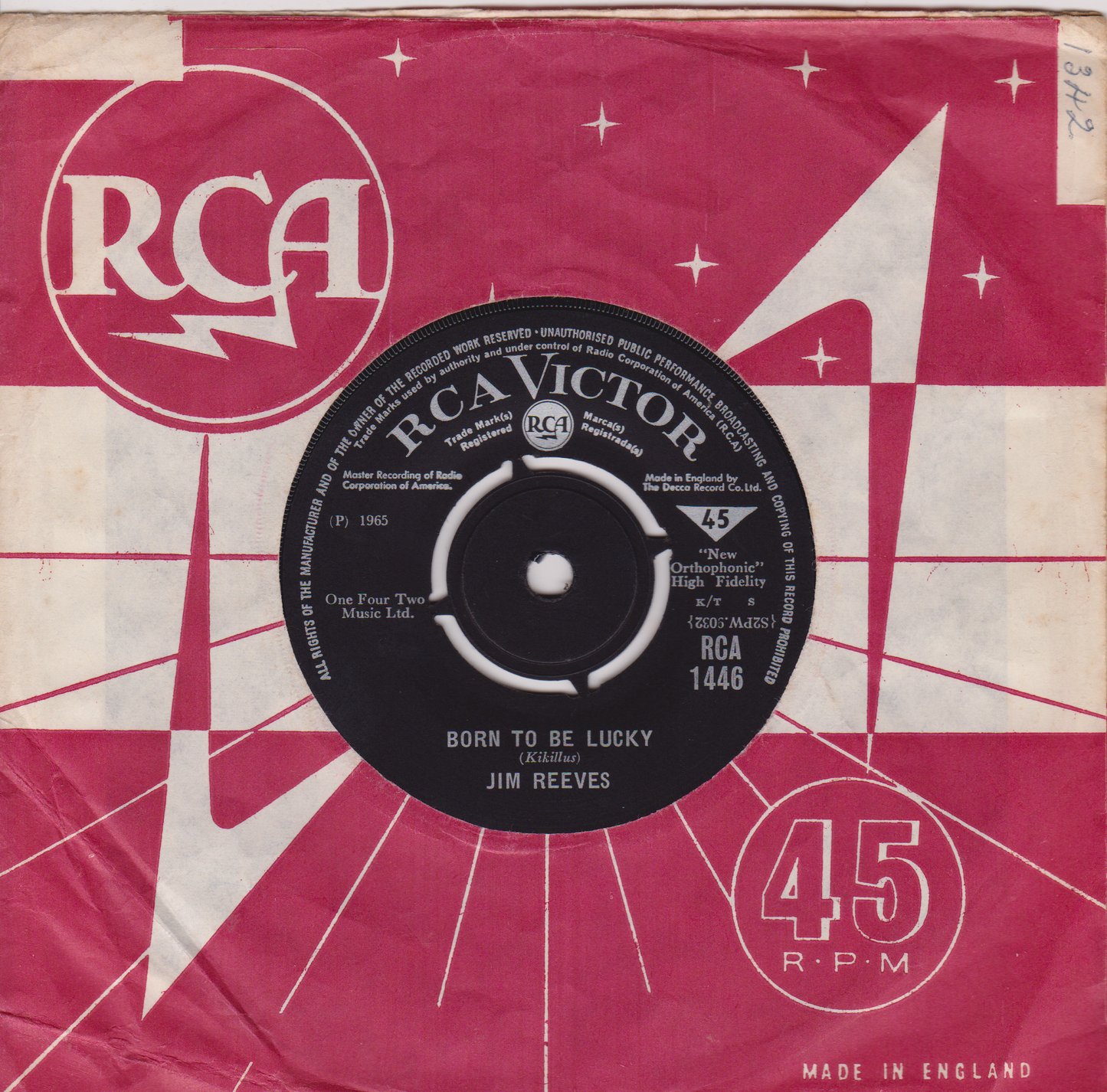 Jim Reeves – Not Until The Next Time (RCA 1965) 7" vinyl single VG/VG