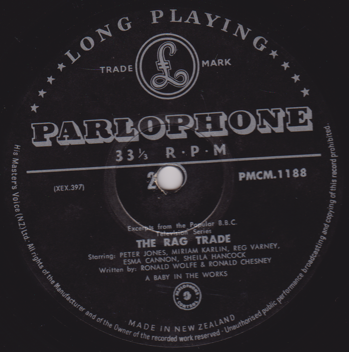 Peter Jones, Miriam Karlin, Reg Varney, Esma Cannon, Sheila Hancock – The Rag Trade (1962) 12" vinyl LP VG/VG mono