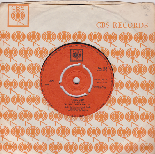 The New Christy Minstrels ‎– Green, Green (CBS 1963) 7" vinyl single VG/VG