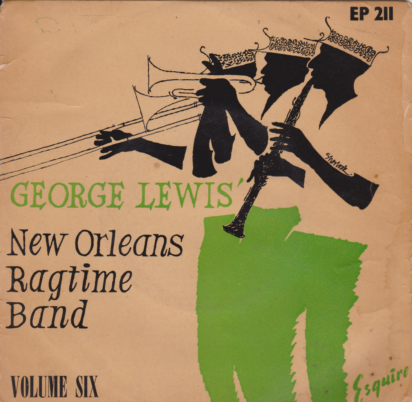 George Lewis' New Orleans Ragtime Band ‎– Volume Six (Esquire 1959) 7" vinyl EP G+/VG
