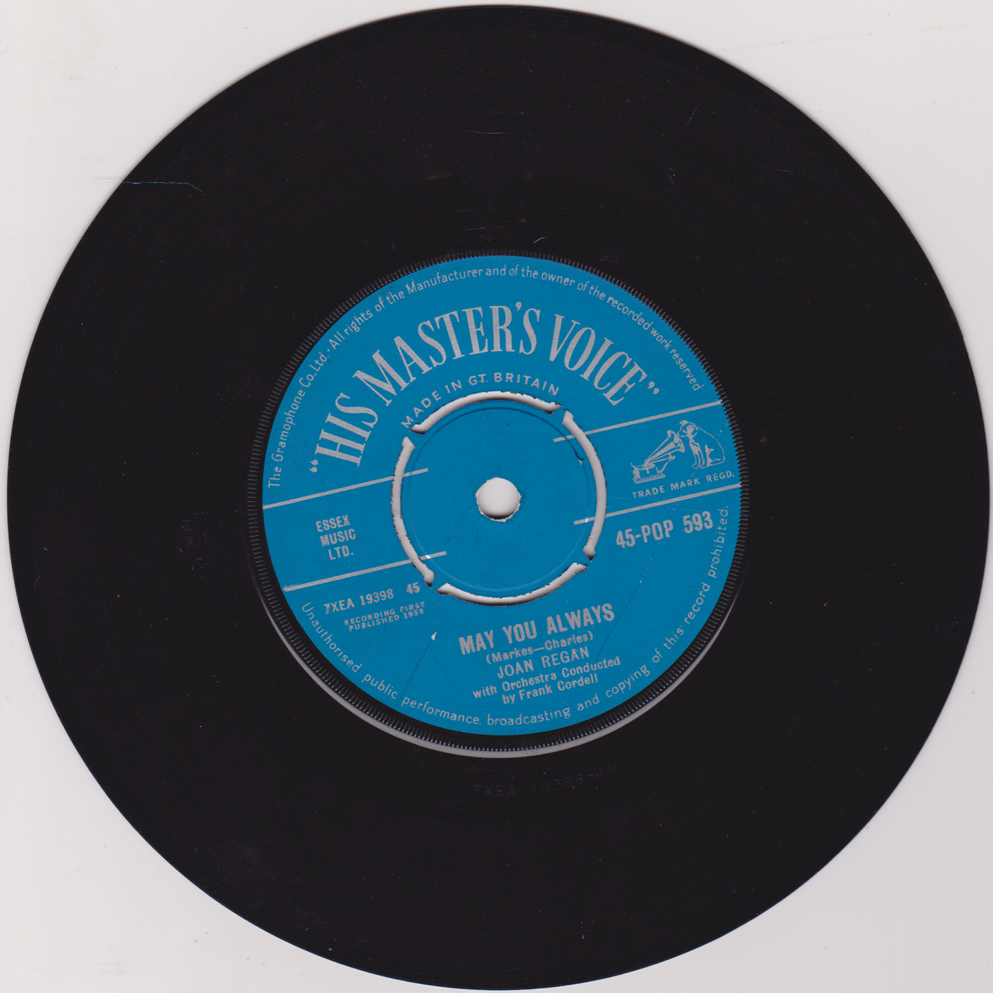 Joan Regan – May You Always (HMV 1959) 7" vinyl single VG/-