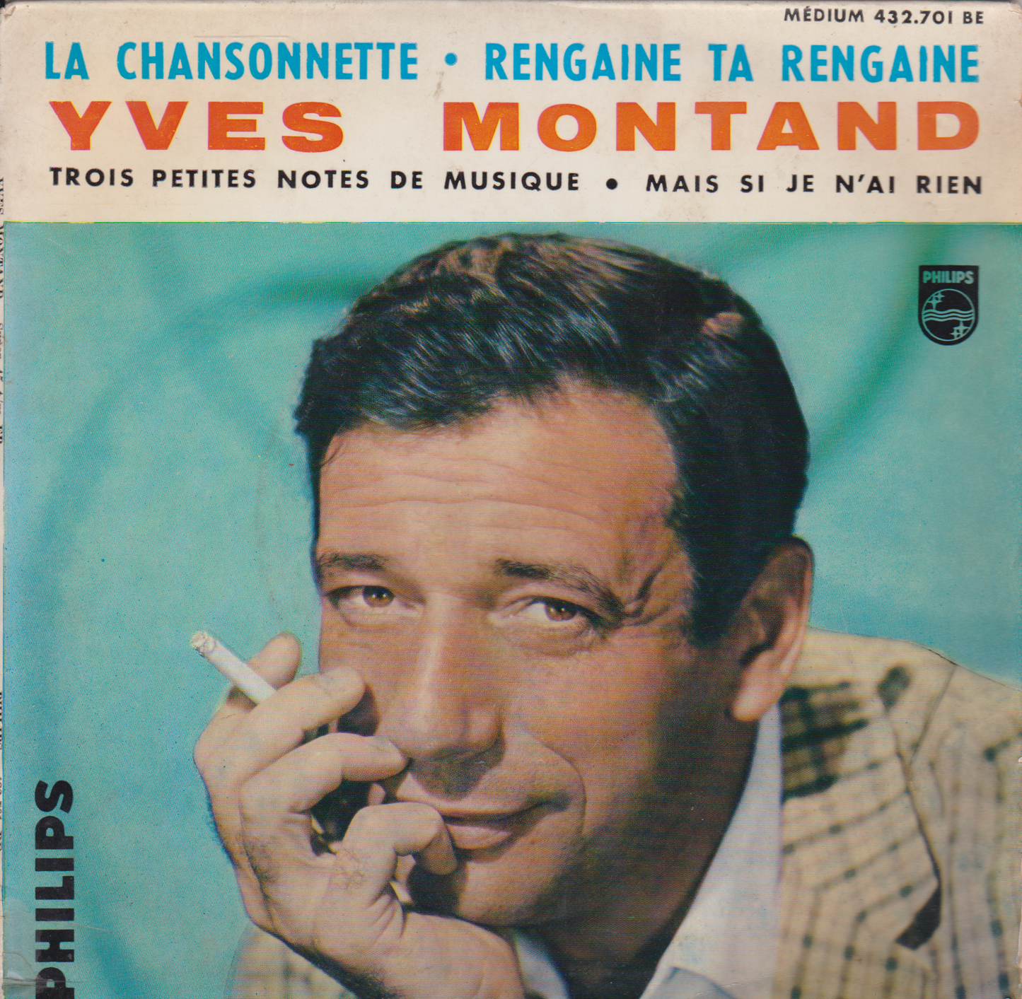 Yves Montand – La Chansonnette (Philips 1961) 7" vinyl single G+/VG