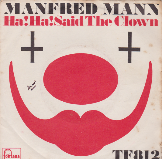 Manfred Mann – Ha! Ha! Said The Clown (Fontana 1967) 7" vinyl P/S single VG/VG