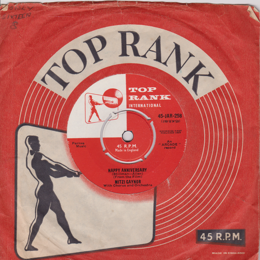 Mitzi Gaynor ‎– Happy Anniversary (Top Rank 1959) 7" vinyl single VG/VG