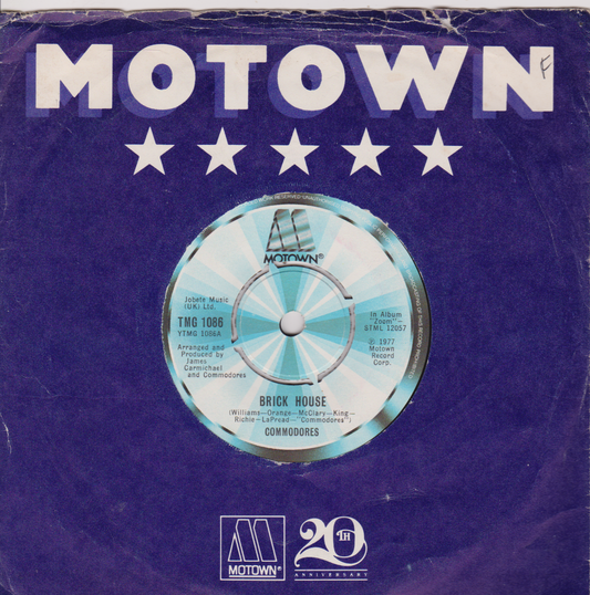 Commodores ‎– Brick House (Motown 1977) 7" vinyl single VG/-