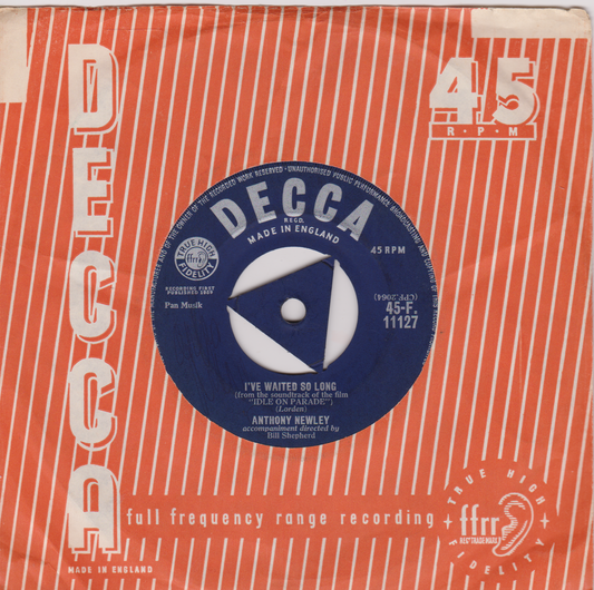 Anthony Newley - I've Waited So Long (Decca) 7" vinyl single VG/VG