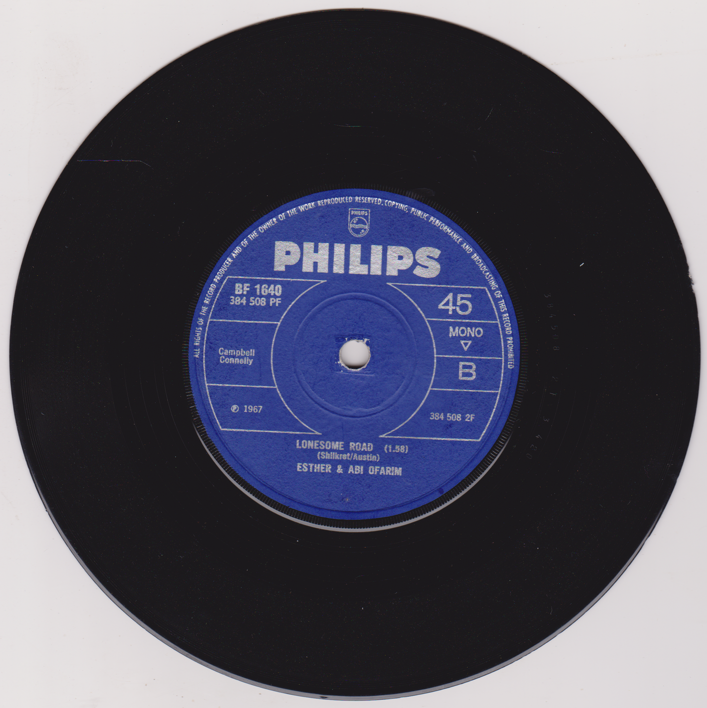 Esther & Abi Ofarim ‎– Cinderella Rockefella (Philips 1968) 7" vinyl single VG/G