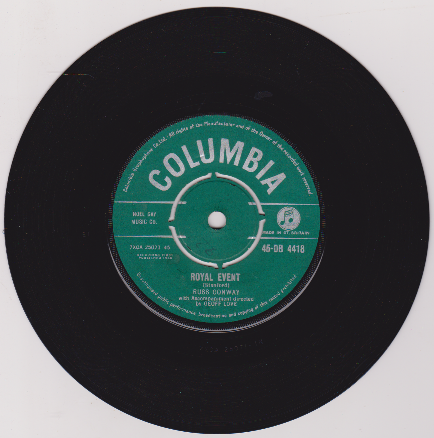 Russ Conway – Royal Event (Columbia, 1960) 7" vinyl VG/-