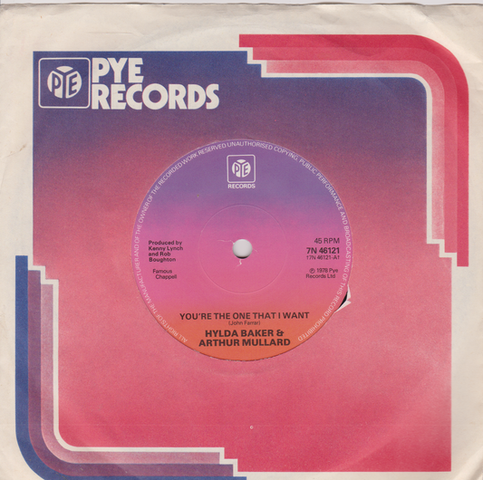 Hylda Baker & Arthur Mullard ‎– You're The One That I Want (Pye 1978) 7" vinyl single VG/VG
