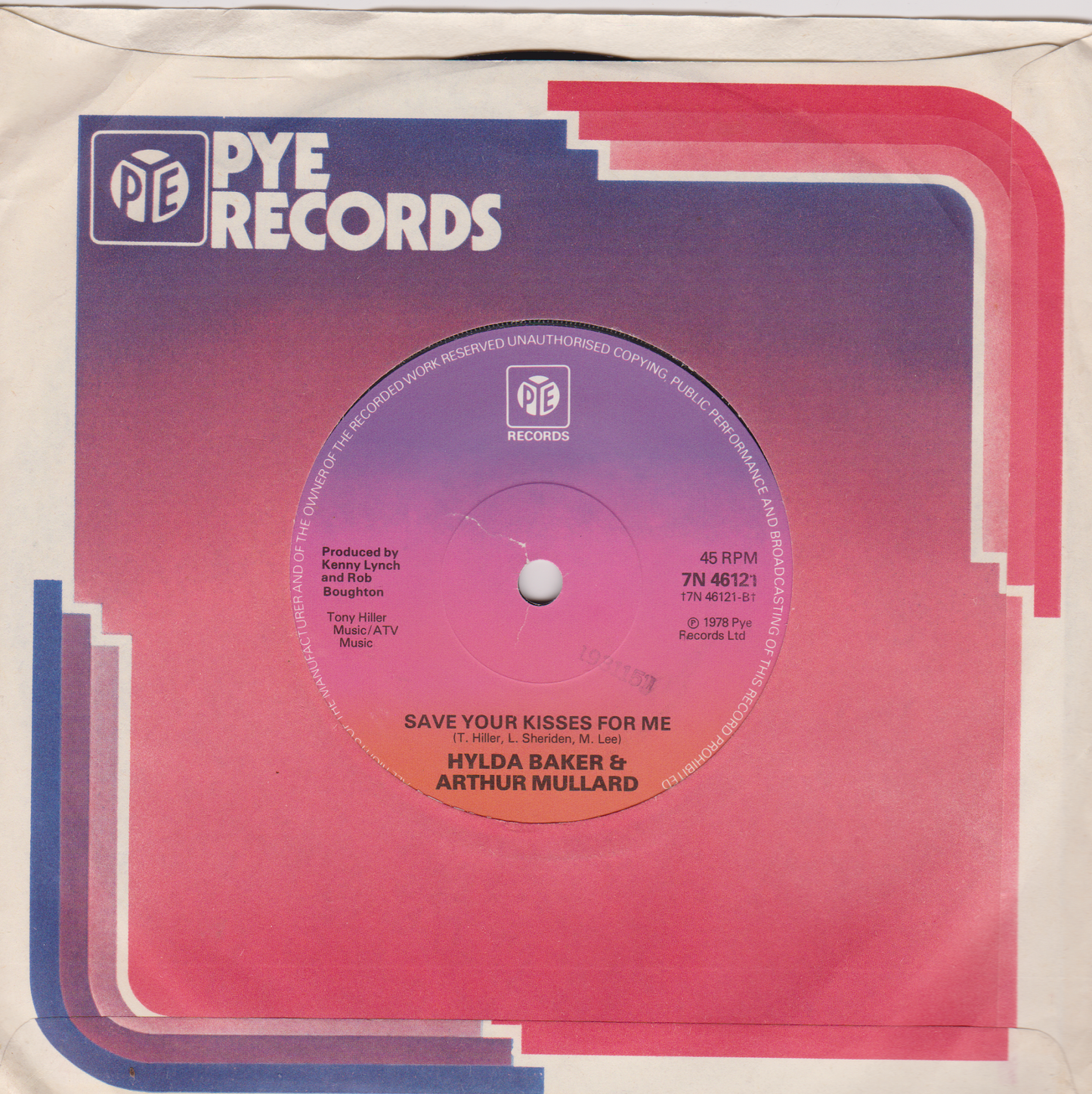 Hylda Baker & Arthur Mullard ‎– You're The One That I Want (Pye 1978) 7" vinyl single VG/VG