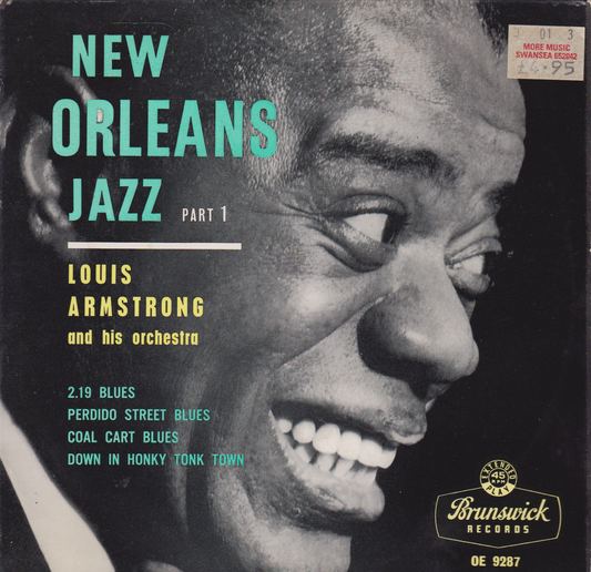 Louis Armstrong And His Orchestra ‎– New Orleans Jazz Part 1 (Brunswick) 7" vinyl P/S EP VG/VG