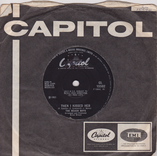 The Beach Boys - Then I Kissed Her (Capitol 1967) 7" single VG/VG