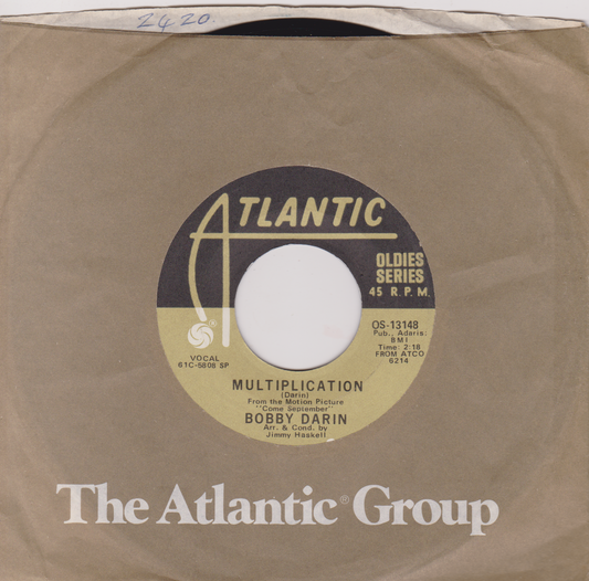 Bobby Darin ‎– Multiplication (Atlantic) 7" vinyl single VG/VG US jukebox