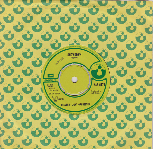 Electric Light Orchestra ‎– Showdown (Harvest 1979) 7" vinyl single VG/VG