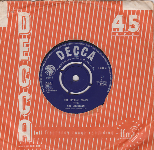 Val Doonican – The Special Years (Decca 1965) 7" vinyl single VG/VG