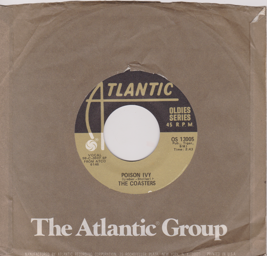 The Coasters ‎– Poison Ivy (Atlantic) 7" vinyl US single VG/VG jukebox centre
